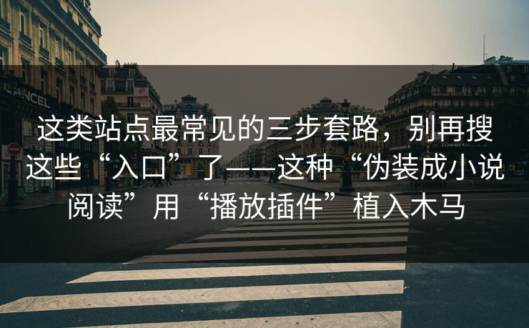 这类站点最常见的三步套路，别再搜这些“入口”了——这种“伪装成小说阅读”用“播放插件”植入木马