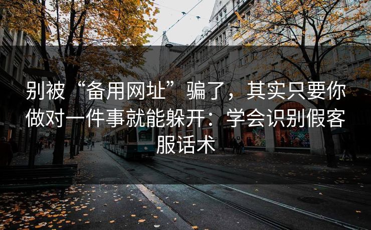 别被“备用网址”骗了，其实只要你做对一件事就能躲开：学会识别假客服话术